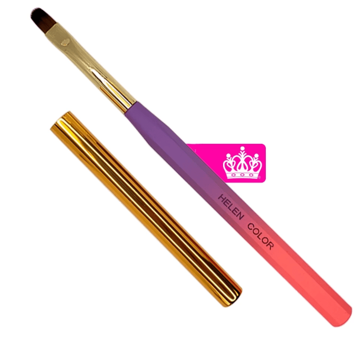 Pincel Helen Color Rosa/Roxo com Tampa